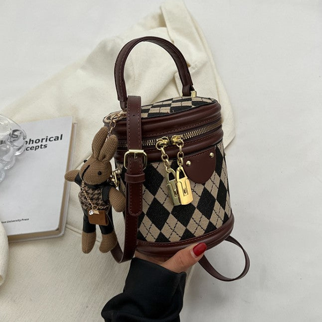 Argyle Bunny Barrel Bag