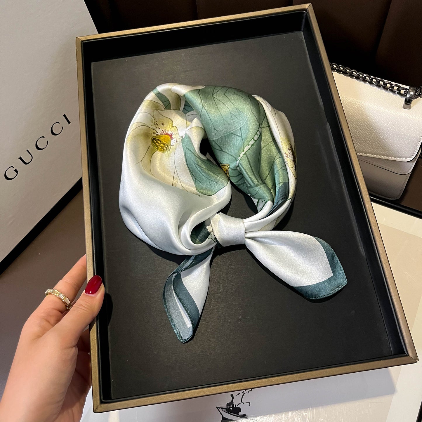 Petal Whisper Silk Scarf