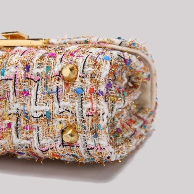 Midnight Tweed Charm Bag