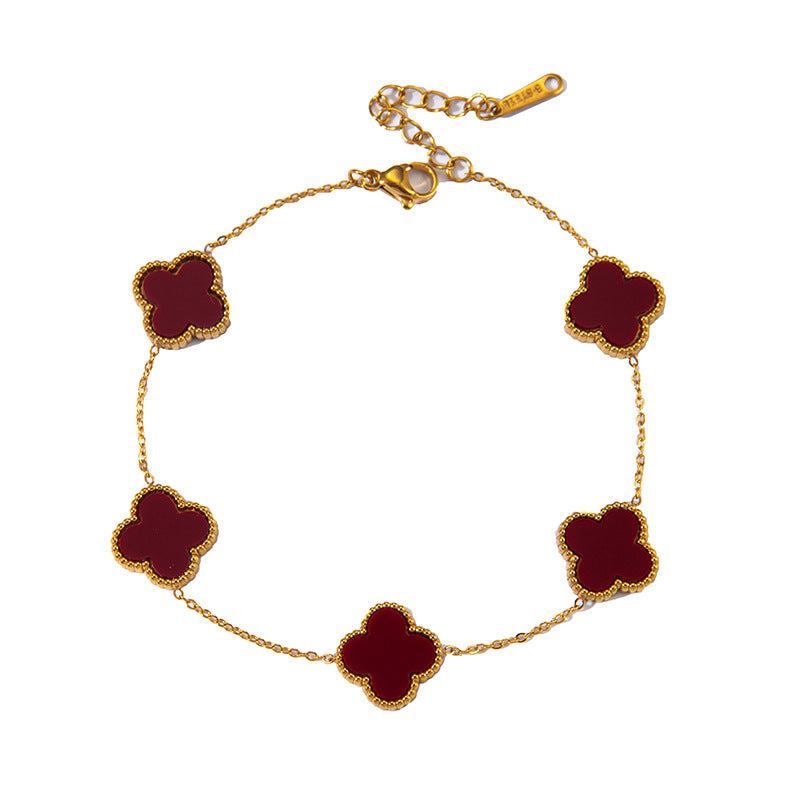 Gold-plated Clover Charm Set