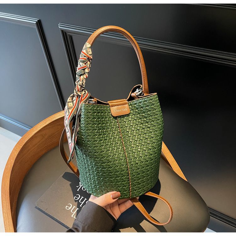 Riviera Woven Bucket Bag