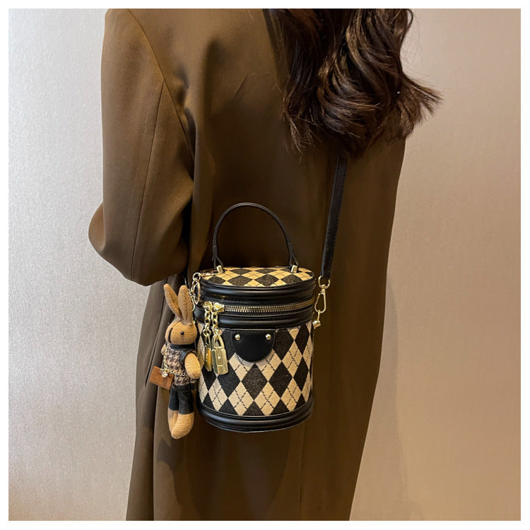 Argyle Bunny Barrel Bag