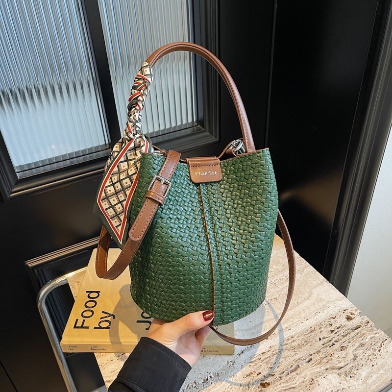 Riviera Woven Bucket Bag