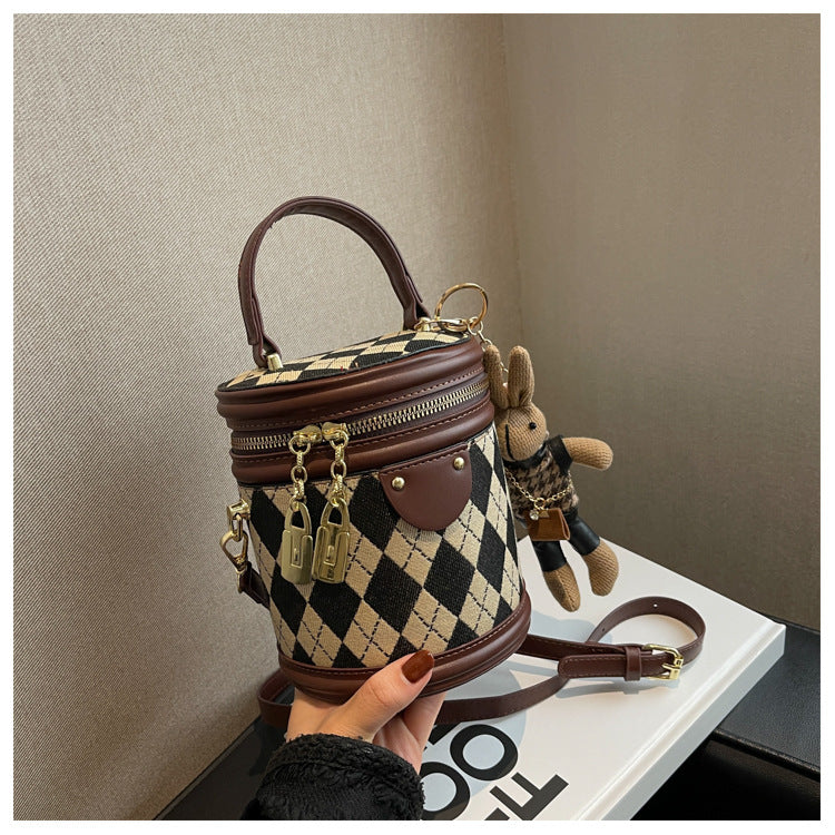 Argyle Bunny Barrel Bag