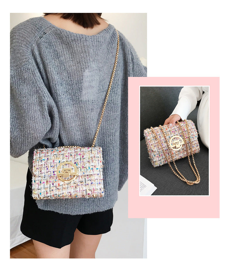 Midnight Tweed Charm Bag