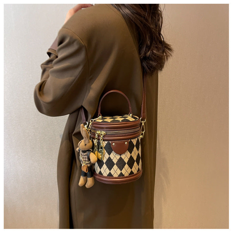 Argyle Bunny Barrel Bag