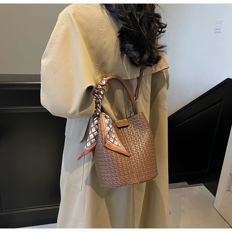 Riviera Woven Bucket Bag