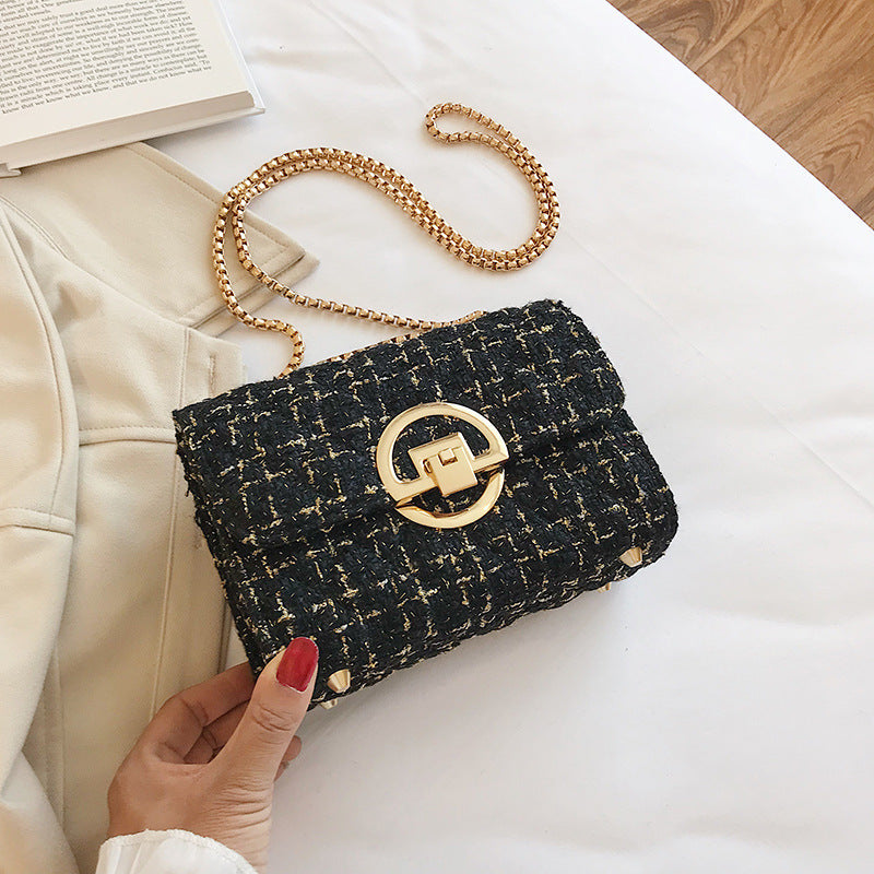 Midnight Tweed Charm Bag