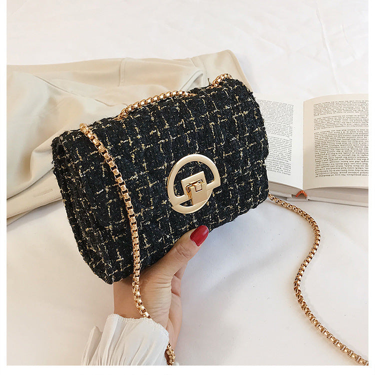 Midnight Tweed Charm Bag