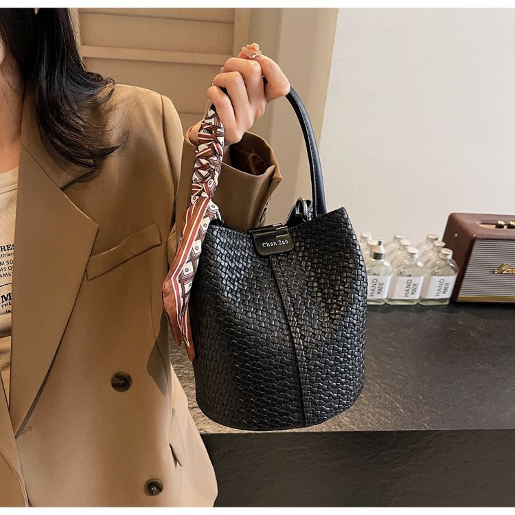 Riviera Woven Bucket Bag