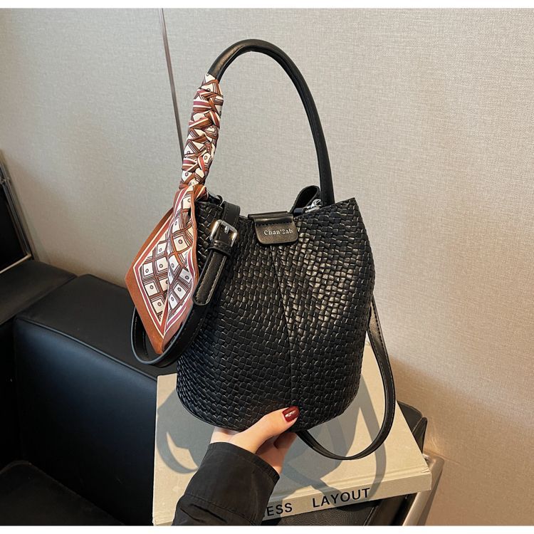 Riviera Woven Bucket Bag
