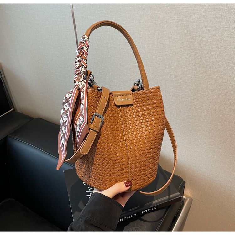 Riviera Woven Bucket Bag
