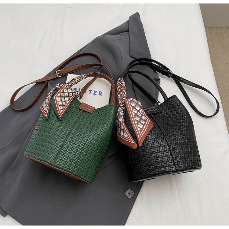 Riviera Woven Bucket Bag