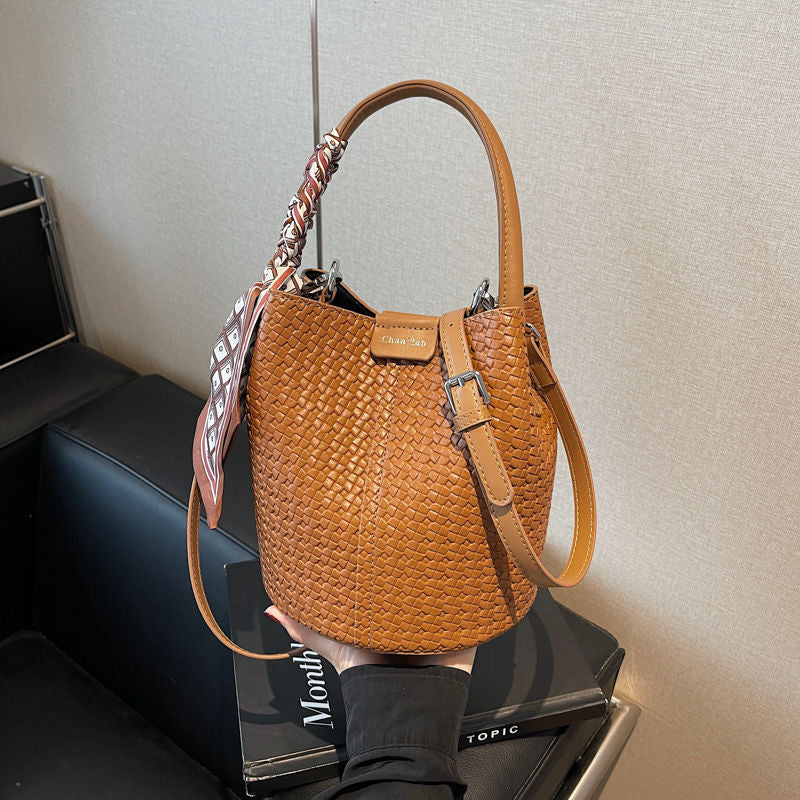 Riviera Woven Bucket Bag