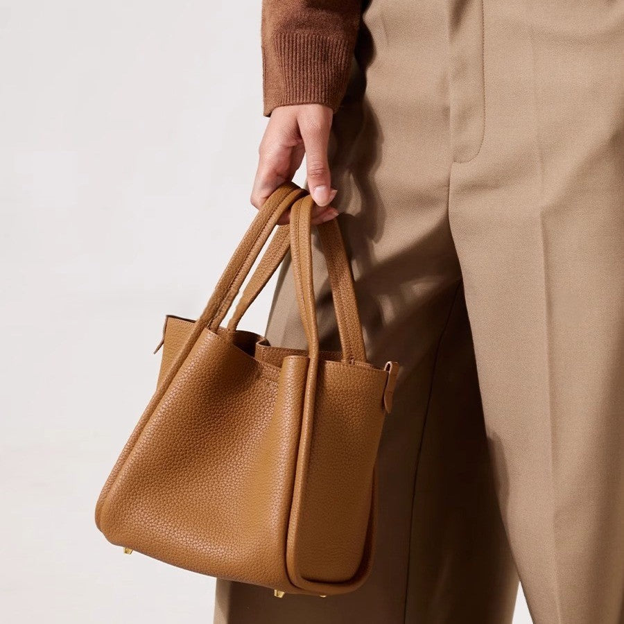 Pebbled Leather Basket