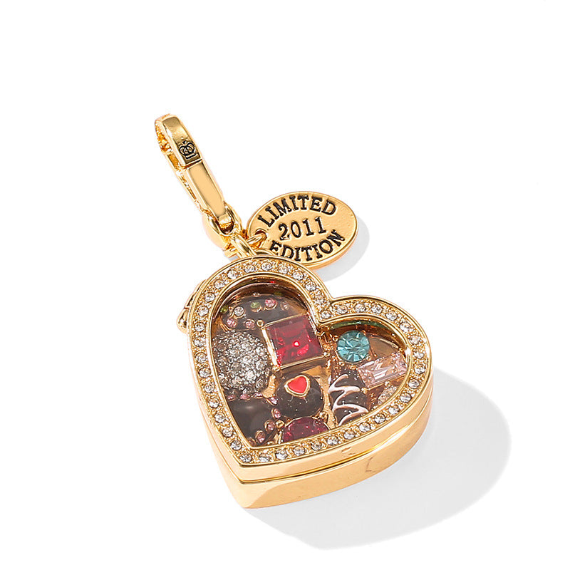 Enamel-Glazed Pendant - Valentine's Heart