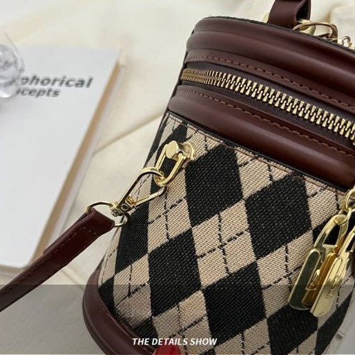 Argyle Bunny Barrel Bag