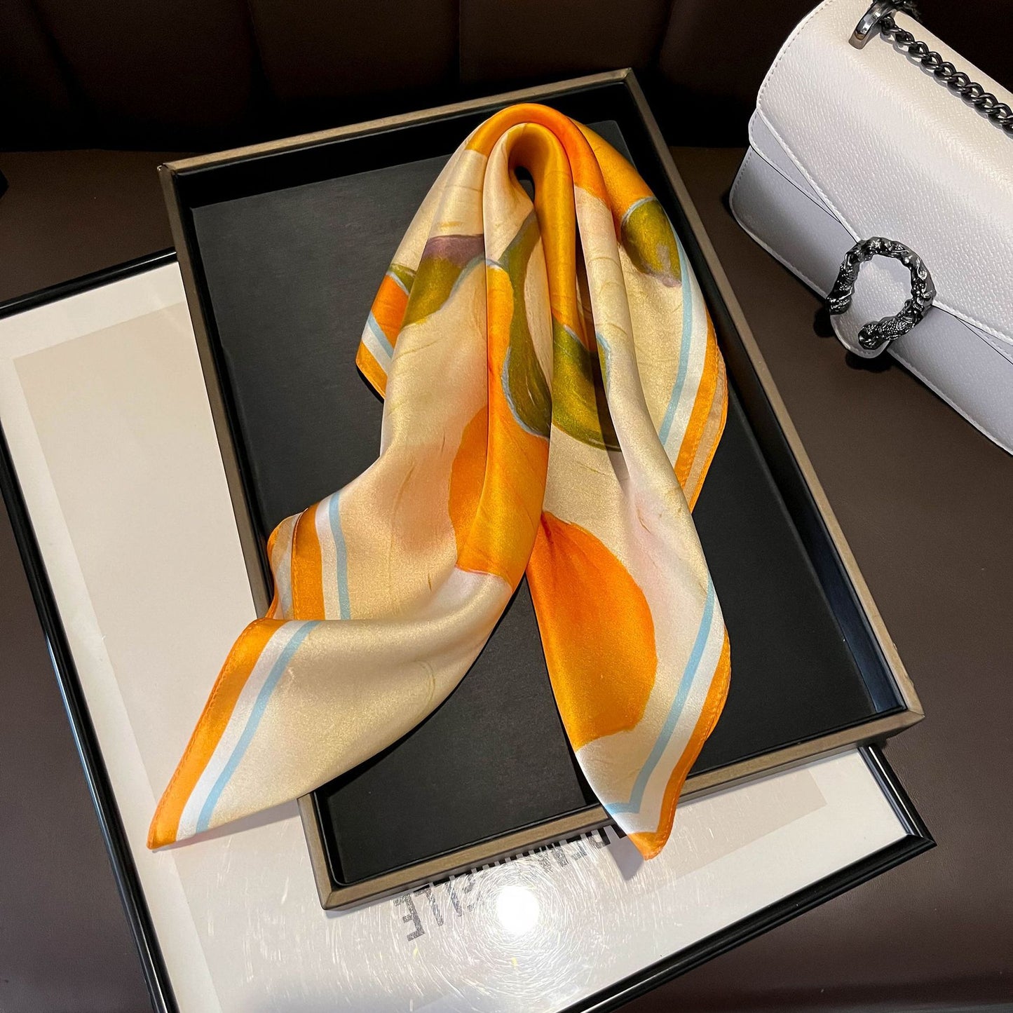 Petal Whisper Silk Scarf