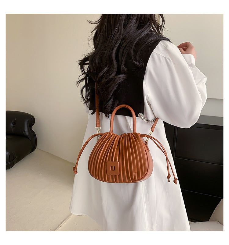 Aria Pleated Shoulder Bag