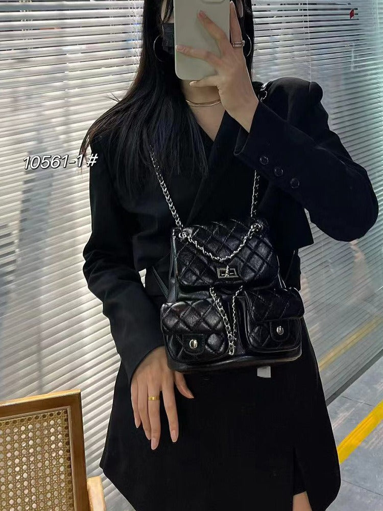 Quilted Flap Mini Backpack