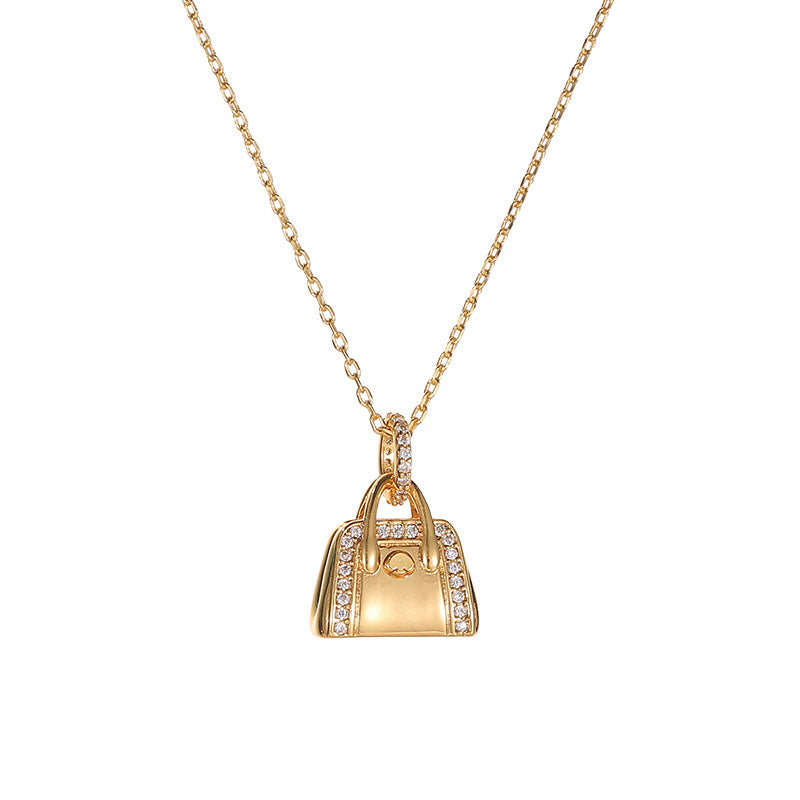 Dainty Handbag Sparkle Necklace