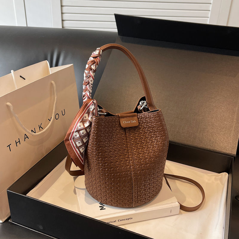 Riviera Woven Bucket Bag