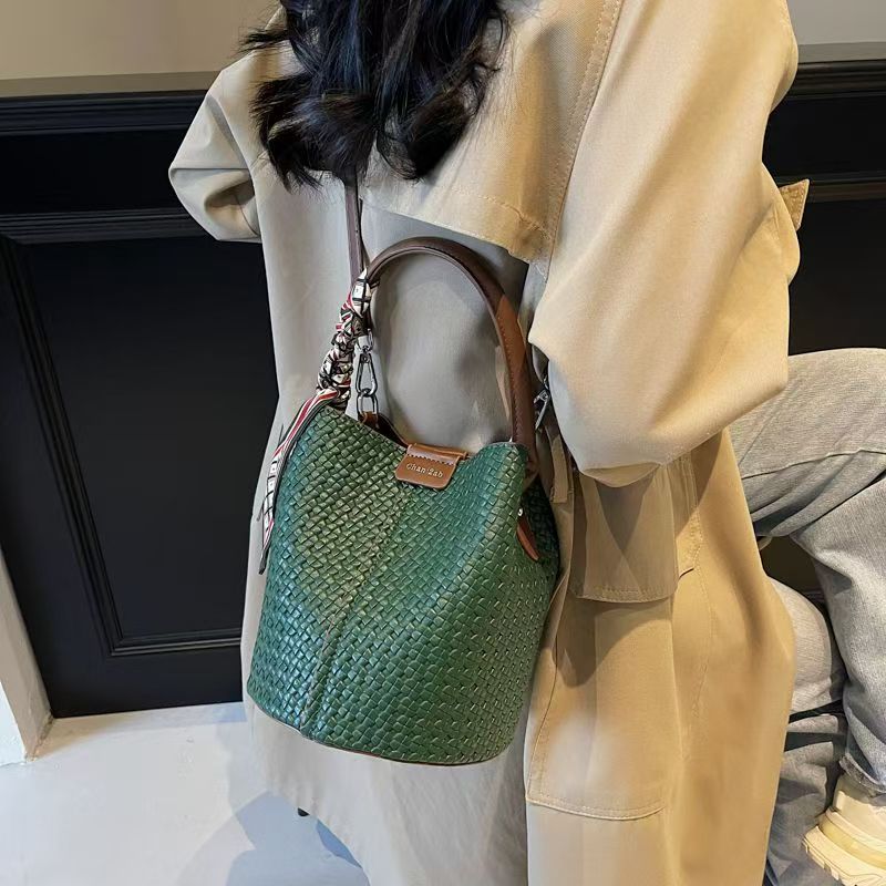 Riviera Woven Bucket Bag