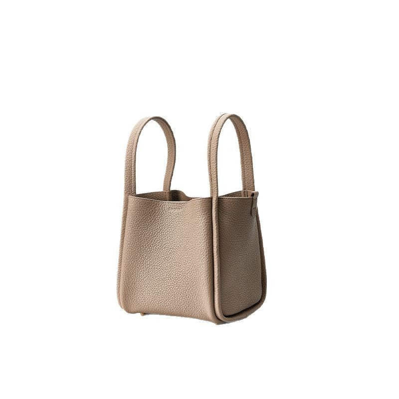 Pebbled Leather Basket