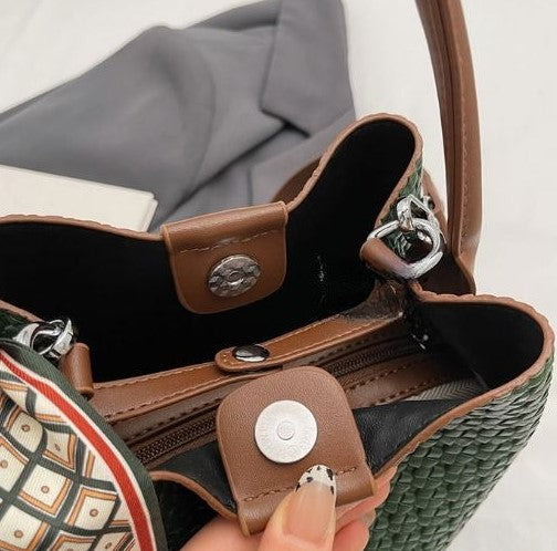 Riviera Woven Bucket Bag