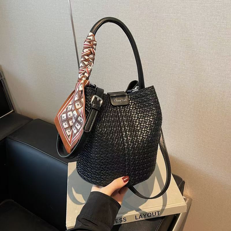 Riviera Woven Bucket Bag