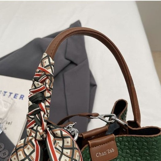 Riviera Woven Bucket Bag