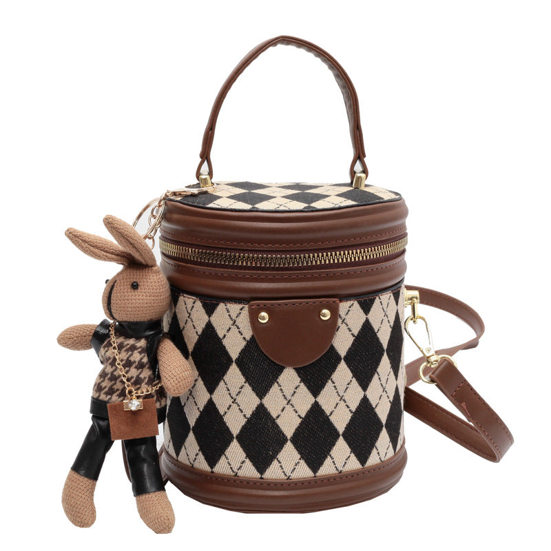 Argyle Bunny Barrel Bag