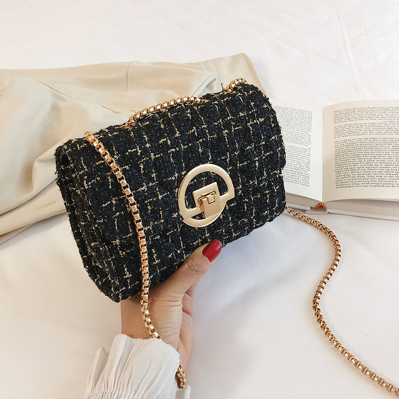 Midnight Tweed Charm Bag