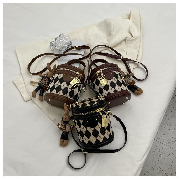 Argyle Bunny Barrel Bag
