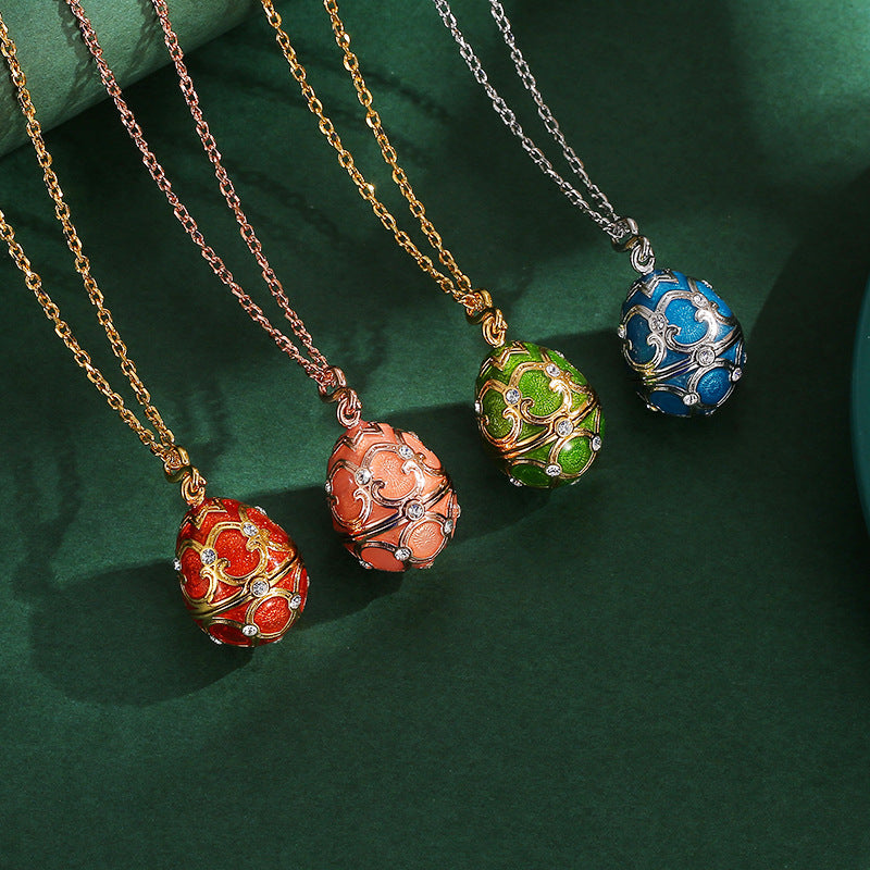 Enamel-Glazed Pendant - Treasure Egg