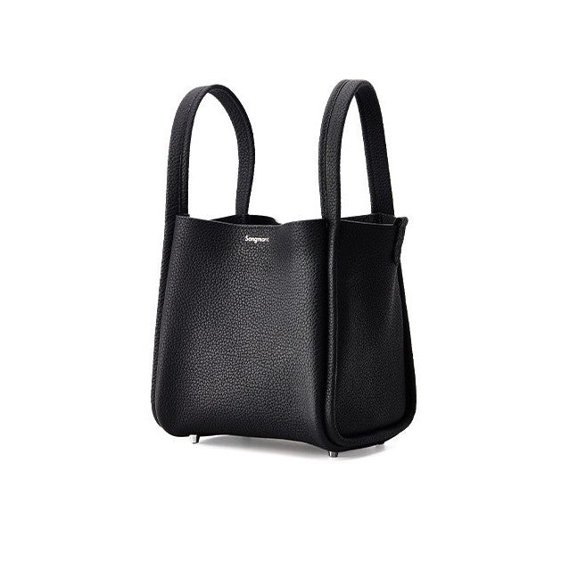 Pebbled Leather Basket