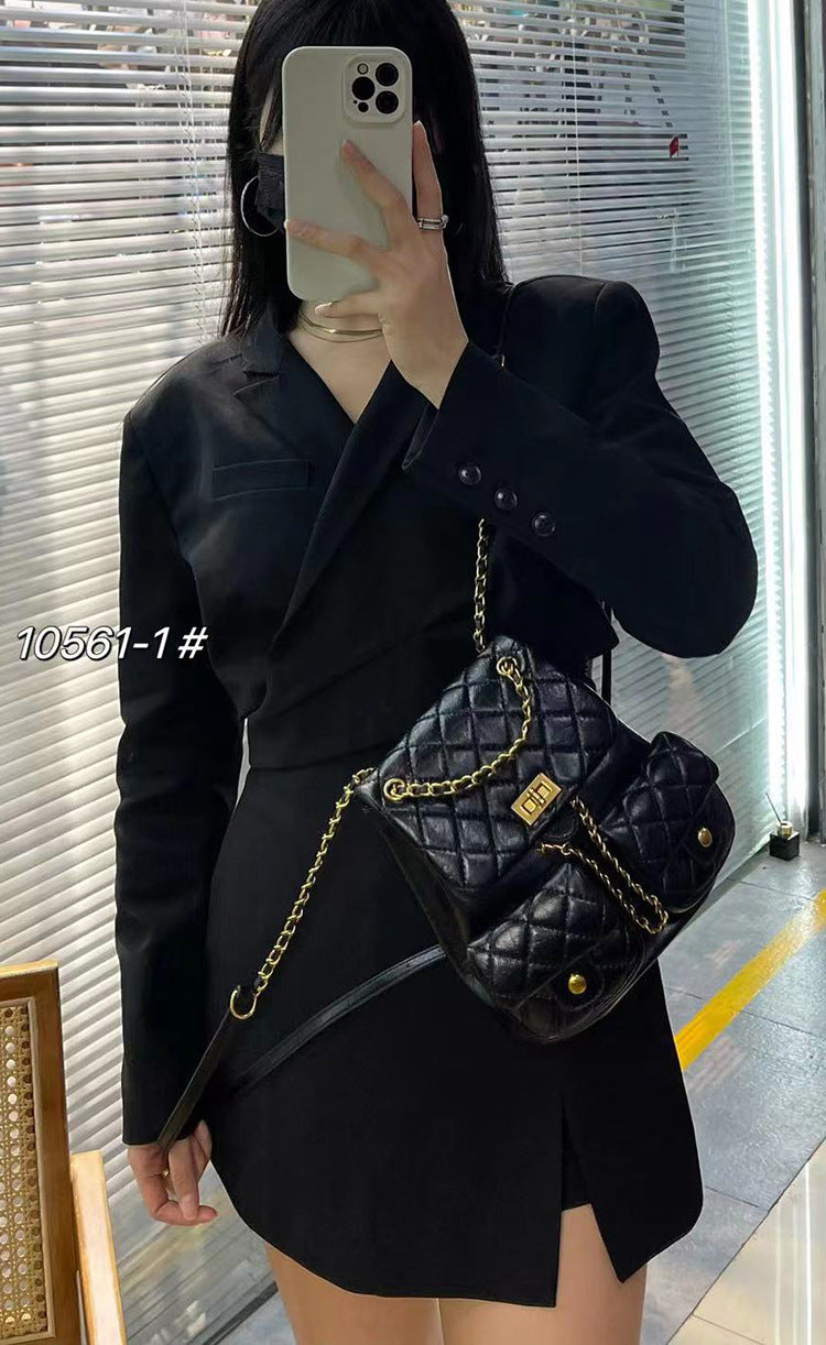 Quilted Flap Mini Backpack