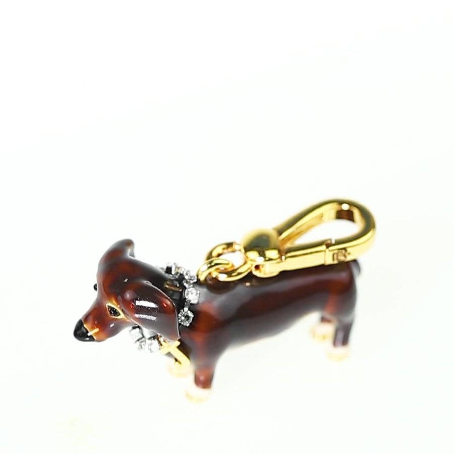 Enamel-Glazed Pendant - Dachshund