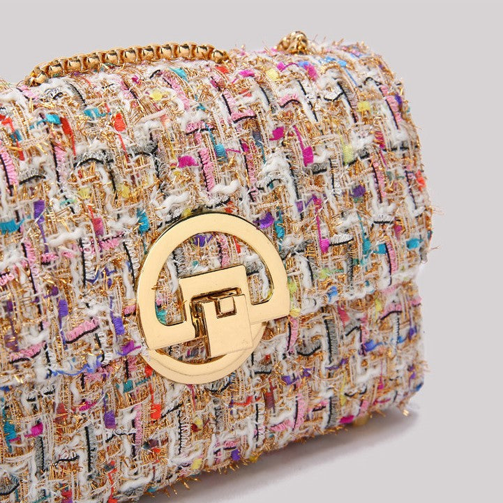 Midnight Tweed Charm Bag