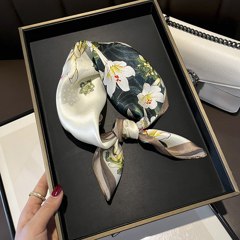 Petal Whisper Silk Scarf