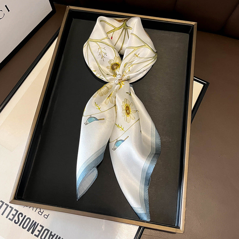 Petal Whisper Silk Scarf