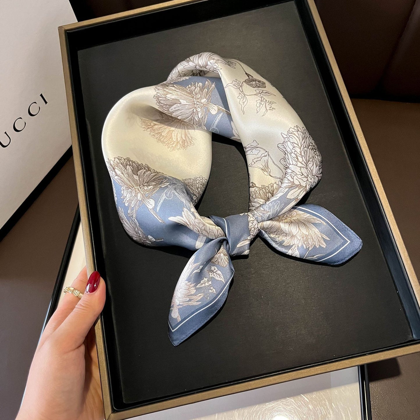 Petal Whisper Silk Scarf