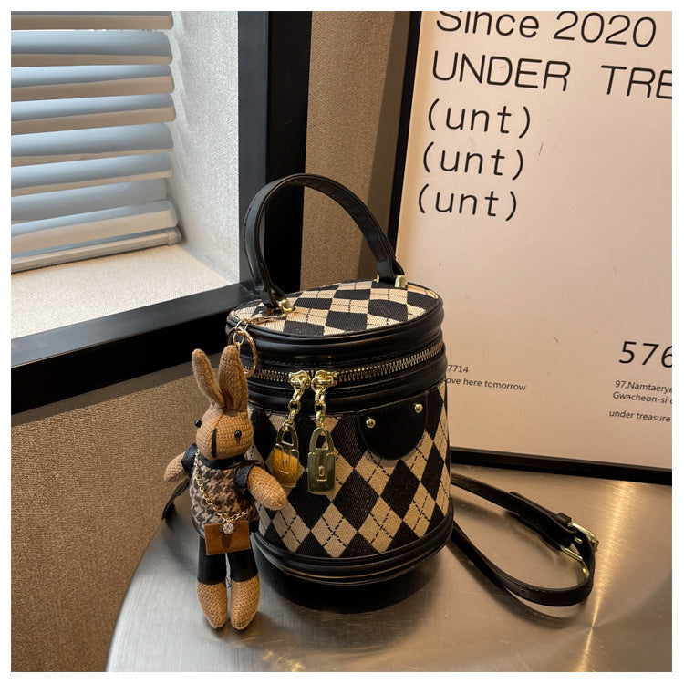 Argyle Bunny Barrel Bag