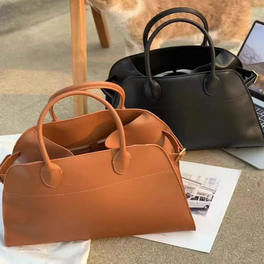Grand Buckle Top-Handle Tote