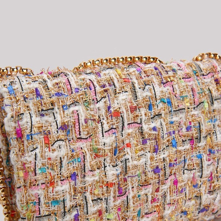 Midnight Tweed Charm Bag