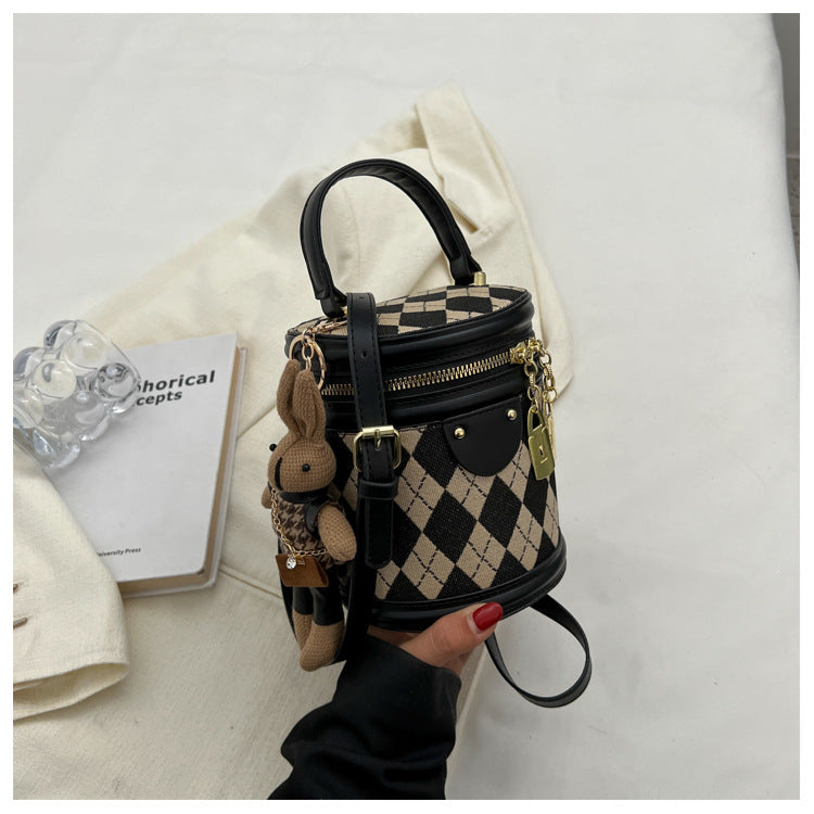 Argyle Bunny Barrel Bag