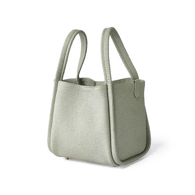Pebbled Leather Basket