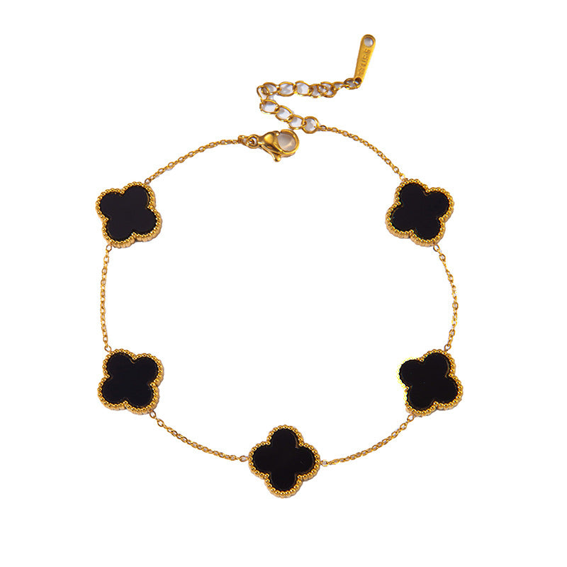 Gold-plated Clover Charm Set