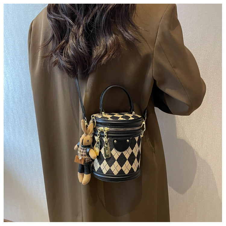 Argyle Bunny Barrel Bag