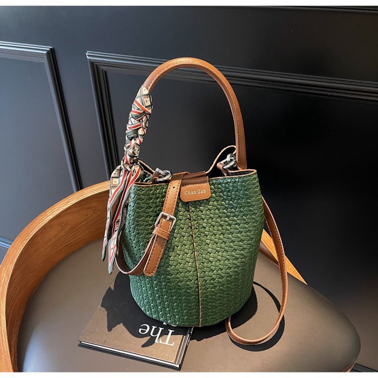 Riviera Woven Bucket Bag